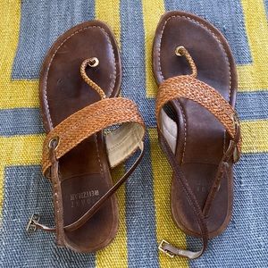 Stuart Weitzman woven thong sandals